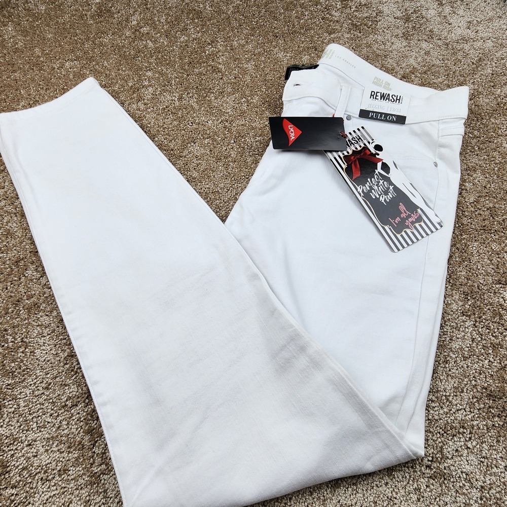 Rewash Brand White Perfect White Pant Pull On High Rise Jeggings Size 13 31